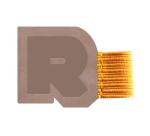 Rhodiarama porte-stylo autoadhésif 4x3 cm pour blocs carnets et agendas - Taupe