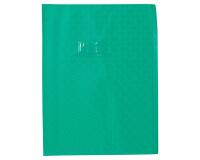 Protège-cahiers grain losange PVC 18/100ème avec porte-étiquette 24x32 cm - Vert