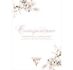 BLOC DE CORRESPONDANCE, 50 feuilles A4 (21x29,7cm) 90g, Eucalyptus - Rose