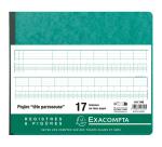 Piqûre 27x32cm à tête paresseuse 17 colonnes sur 2 pages - 31 lignes - 80 pages - Couleurs assorties