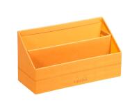 Rhodiarama porte-courrier simili cuir italien 25x10x14 cm - Orange