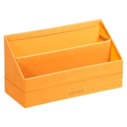 Rhodiarama porte-courrier simili cuir italien 25x10x14 cm - Orange