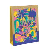 Liwa, kraft, sac large 26,5x14x33 cm - Multicolore