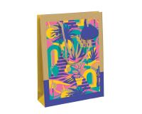Liwa, kraft, sac large 26,5x14x33 cm - Multicolore