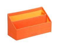 Rhodiarama porte-courrier simili cuir italien 25x10x14 cm - Tangerine