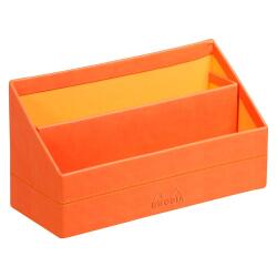 Rhodiarama porte-courrier simili cuir italien 25x10x14 cm - Tangerine