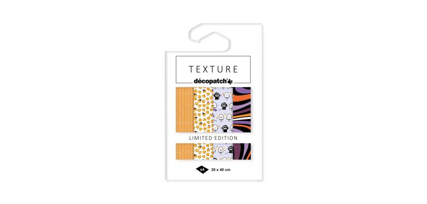 Assortiment 4 papiers foil Halloween - Assortiment