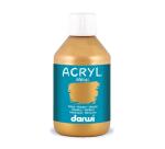Darwi Flacon de 250 ml de Peinture Acrylique Universelle Métallique - Or