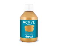 Darwi Flacon de 250 ml de Peinture Acrylique Universelle Métallique - Or