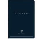 Triomphe PLATINUM cahier piqûre textile A4 96 pages uni papier ivoire 90 g - Bleu