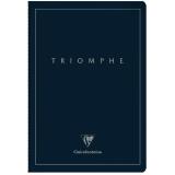 Triomphe PLATINUM cahier piqûre textile A4 96 pages uni papier ivoire 90 g - Bleu
