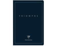 Triomphe PLATINUM cahier piqûre textile A4 96 pages uni papier ivoire 90 g - Bleu