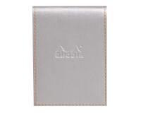 Rhodiarama porte-bloc avec porte-crayon + bloc N°12 ligné - Argent