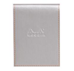 Rhodiarama porte-bloc avec porte-crayon + bloc N°12 ligné - Argent