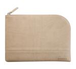 Rhodiarama pochette zippée en simili cuir - taille M (16x22 cm) - Beige