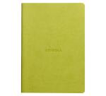 Rhodiarama piqûre textile A5 64p dot papier ivoire 90g - Anis