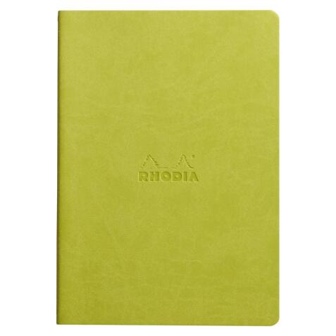 Rhodiarama piqûre textile A5 64p dot papier ivoire 90g - Anis