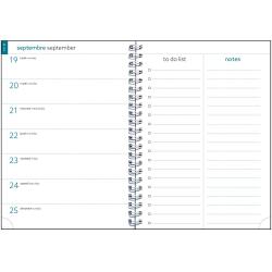 Recharge agenda de bureau EasyTime 21S Spiralé 21 x 15 cm Semainier Janvier à Décembre 2026