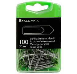 Boîte de 100 attaches lettres métal 30mm - Argent