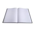 Registre 35x22,5cm 5x5 folioté 400 pages - Noir toilé