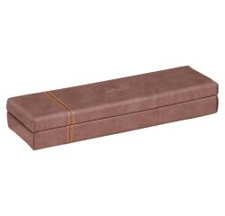 Rhodiarama plumier simili cuir italien 21x5,5x3 cm - Chocolat