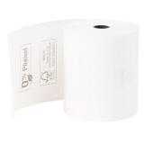 Kassarollen 80x80mm - 1 laag thermisch papier 55g/m2 - zonder Phenol - Wit