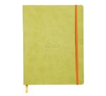 Rhodiarama carnet souple 19x25 cm 160 pages dot papier ivoire 90g fermeture élastique - Anis