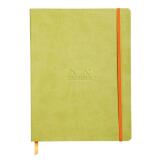 Rhodiarama carnet souple 19x25 cm 160 pages dot papier ivoire 90g fermeture élastique - Anis