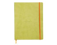 Rhodiarama carnet souple 19x25 cm 160 pages dot papier ivoire 90g fermeture élastique - Anis