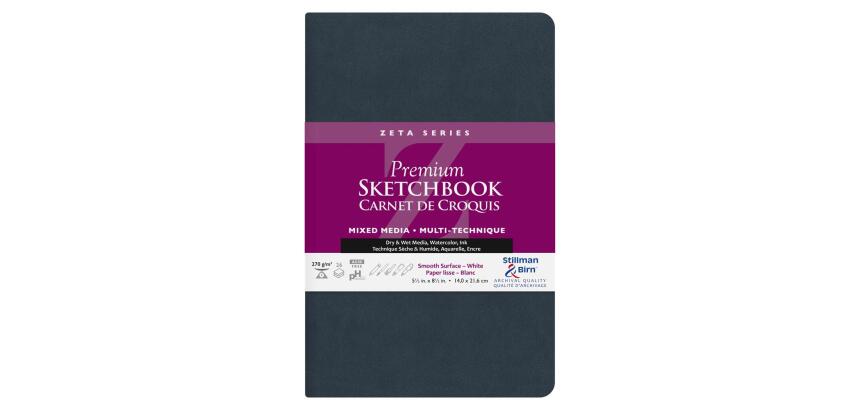 Zeta Series carnet souple 26F 21,6x14cm 270g - Blanc