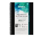 Rhodia Touch Watercolor Book, papier grain fin 100% coton 300g - A4 portrait, 40 pages - Noir
