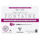 Fontaine Extra Blanc Grain Fin bloc collé 4 côtés 15F 15x20cm 300g