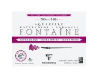 Fontaine Extra Blanc Grain Fin bloc collé 4 côtés 15F 15x20cm 300g