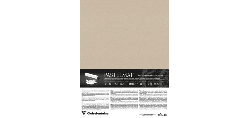 Pastelmat contrecollé 5 feuilles 24x32cm - Sable