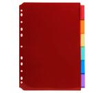 Intercalaires PP transparent couleurs avec porte étiquette A4 6 positions - Couleurs assorties