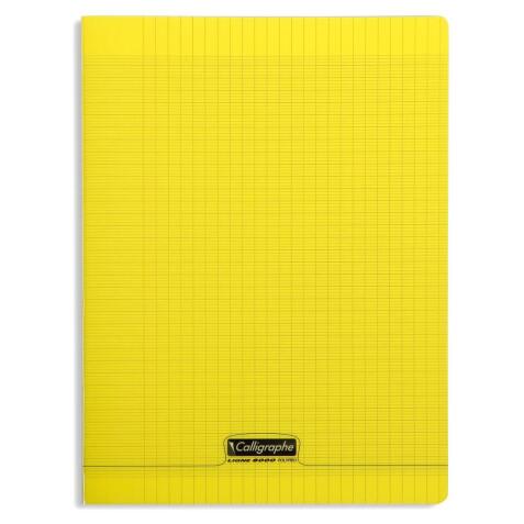 Cahier piqué 8000 POLYPRO 24x32 cm 192 pages grands carreaux 90 g - Jaune
