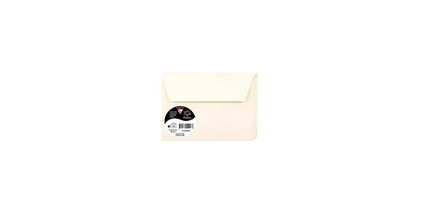 BLANC NATUREL, Paquet de 20 enveloppes Pollen 114x162mm 120g/m2 - Blanc naturel
