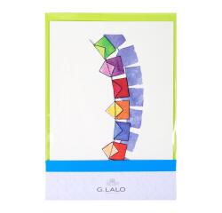 CARTE DOUBLE + ENVELOPPE C6 ENCRE&PLUME, SOUS SACHET