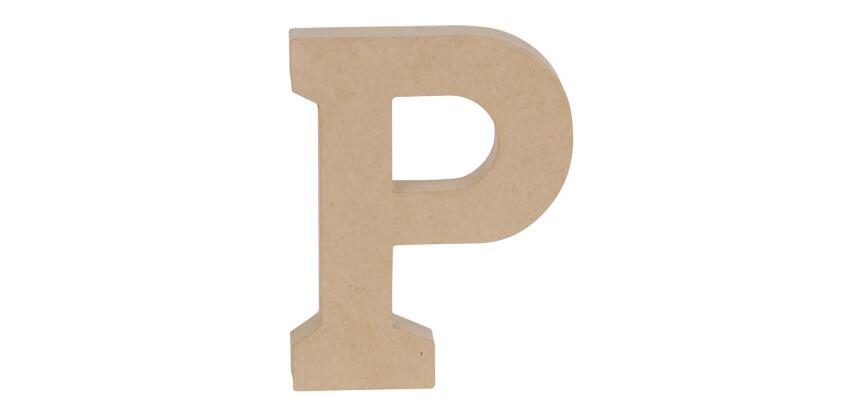 Lettre P kraft 20cm - Kraft
