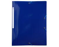 Exacompta, Sammelmappe A4 mit Gummizug und 3 Klappen, Recycling-PP, BeeBlue - Marineblau
