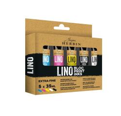 SET 5 ENCRES DE LINOGRAVURE EXTRA-FINES EN 35ml - Assortis