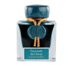 Encre 1670 à paillettes dorées 50ml - Vert emeraude