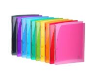 Classeur 4 anneaux 15mm IDERAMA PP polypropylène 5/10e - A4 - Couleurs assorties