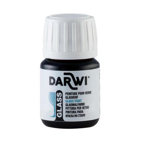 DARWI Flacon de 30 ml de Peinture sur Verre - Bleu foncé