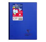 Bloc de cours agrafé grand côté Koverbook A4+ 160 pages détachables perforé 4 trous petits carreaux + marge couverture polypropylène transparent - Assortis