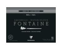 Fontaine Noir bloc collé 4 côtés 15F 36x51cm 300g grain fin