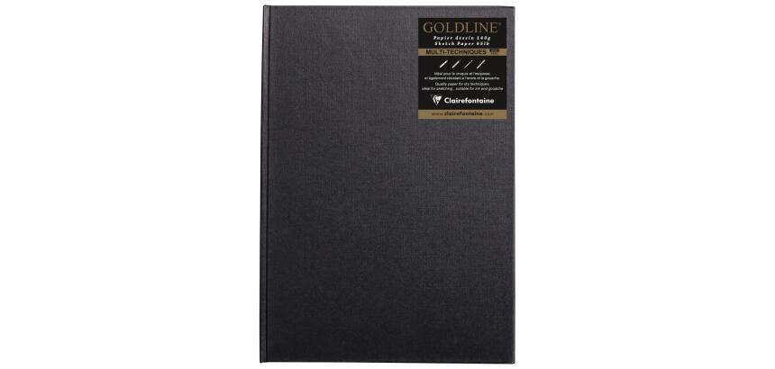 Goldline carnet cousu collé 64F A4 140g F - Blanc
