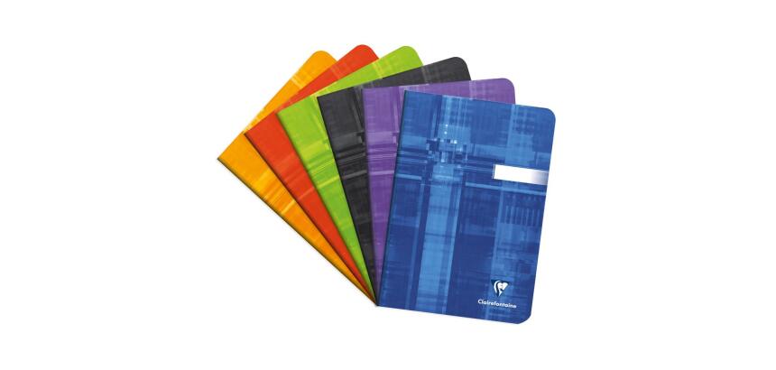 Carnet piqué Clairefontaine Metric format 14,8 x 21 uni 96 pages - Assortis