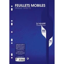 Feuillets mobiles sous film 7000 A4 100 pages perforées grands carreaux 90 g