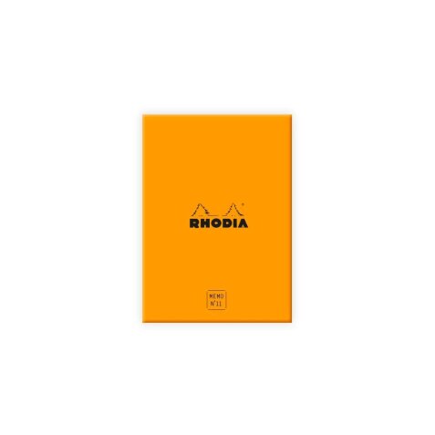 Rhodia coffret bloc Memo N°11 petits carreaux 5x5 240 feuillets - filmé individuellement - Orange